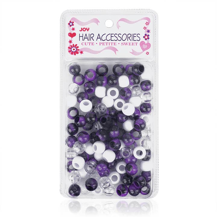 Joy Round Plastic Beads XL Dark Purple Two Tone Mix for wholesale by Annie International, Inc.