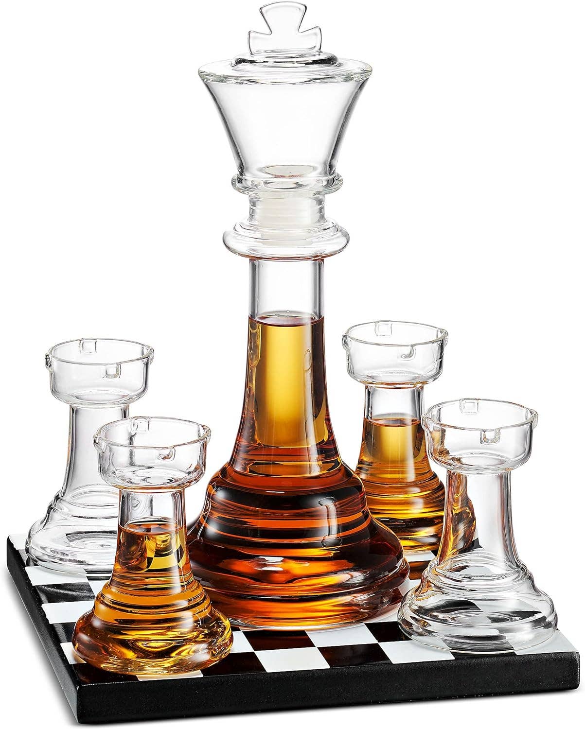 Godinger – wholesale Decanter – Chess Novelty Decanter & Glasses Set - Games - Gifts1