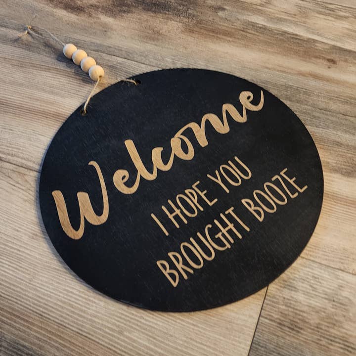Crafty Wood Studios – Sinal por atacado – Sinal de porta de boas-vindas, Sinal de boas-vindas de madeira, Sinal de porta5