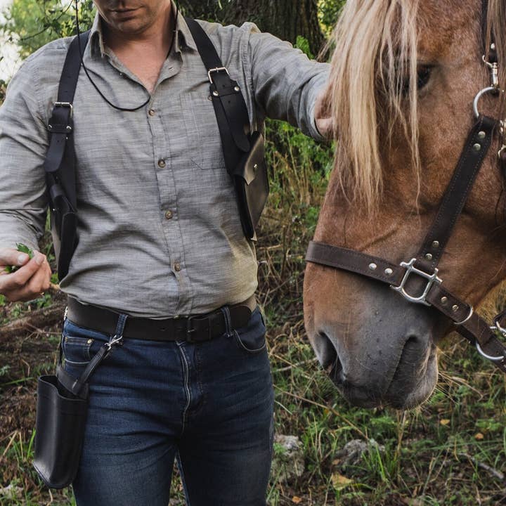 Pikore – Estojo – Homem por atacado – Bolsa de couro para petiscos de cavalo1