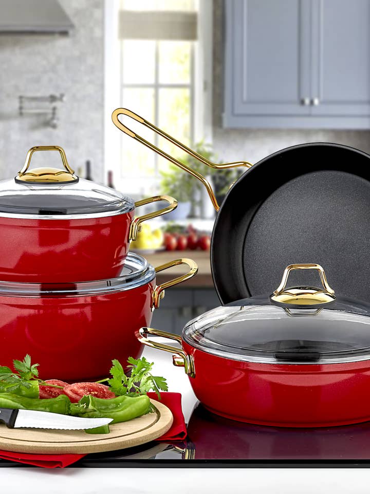 Grande Collection 7-Piece Non-Stick Granite Cookware Set for wholesale by Rozi