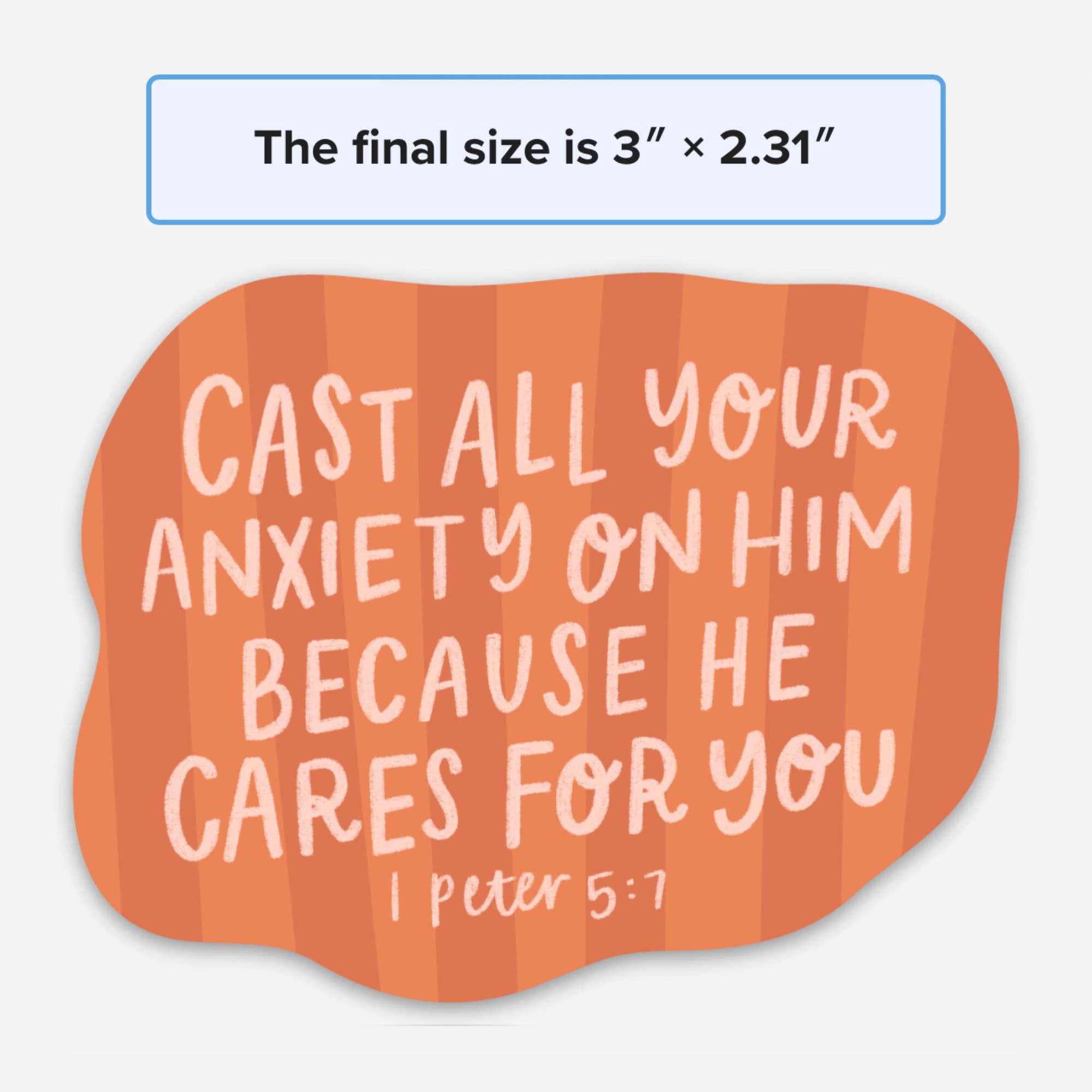 swaygirls - Wholesale Sticker - 1 Peter 5:7 Sticker | Christian stickers about faith, Bible6