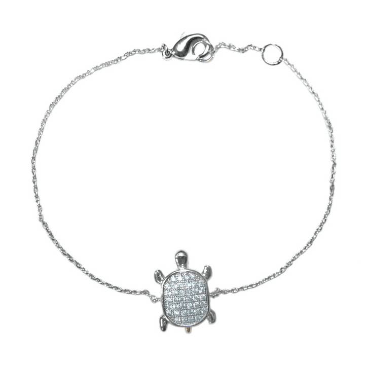 Cubic Zirconia Turtle Charm Bracelet for wholesale by Laudic Co