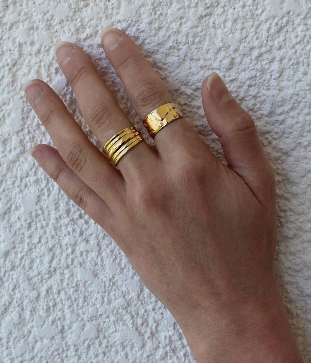 Caprice Paris - Wholesale Band/Stacked Ring - Cagliari gold ring | Handmade jewelry in France7