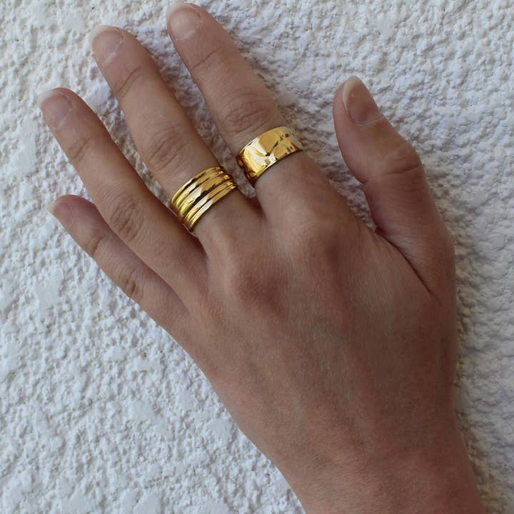 Caprice Paris - Wholesale Band/Stacked Ring - Cagliari gold ring | Handmade jewelry in France7