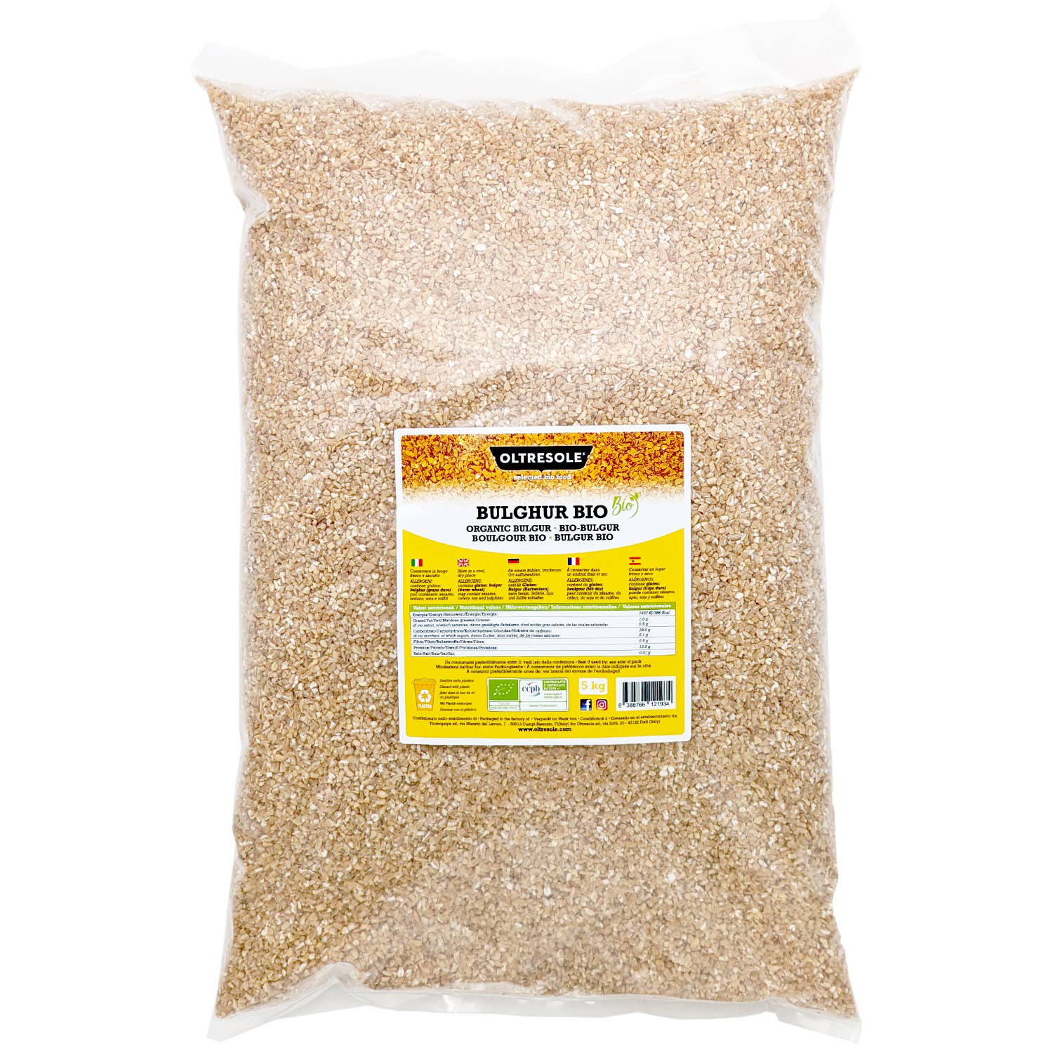 Oltresole – wholesale Fullkornsprodukter – EKOLOGISK BULGUR 5 kg0