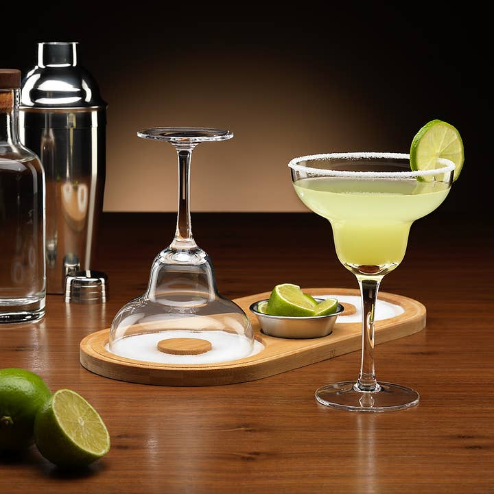 The Source Wholesale LTD – wholesale Bar tool – Novelty Drinkware - Margarita Cocktail Glass & Board Set