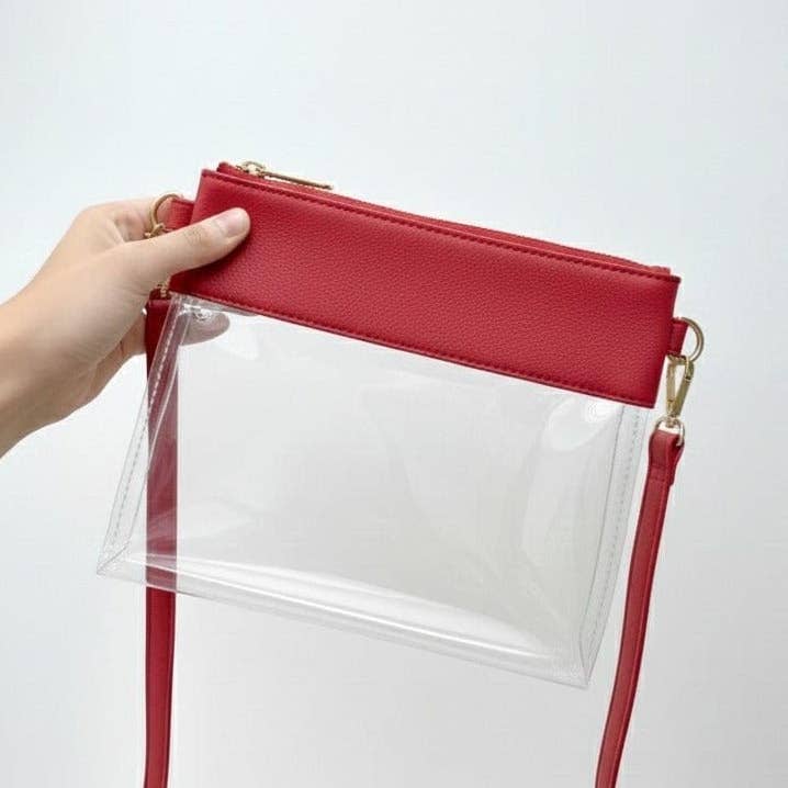 MiMi Wholesale - Vente Sac à bandoulière – femme - Sac à bandoulière/pochette transparent Game Day AD200T10