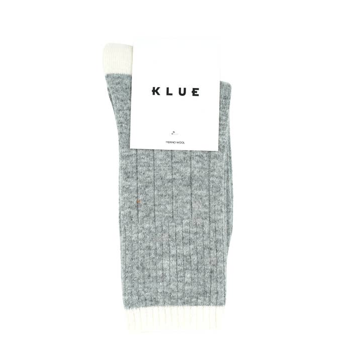 KLUE - Wholesale Socks – Women's - KLUE merino wool banded socks | Grey1