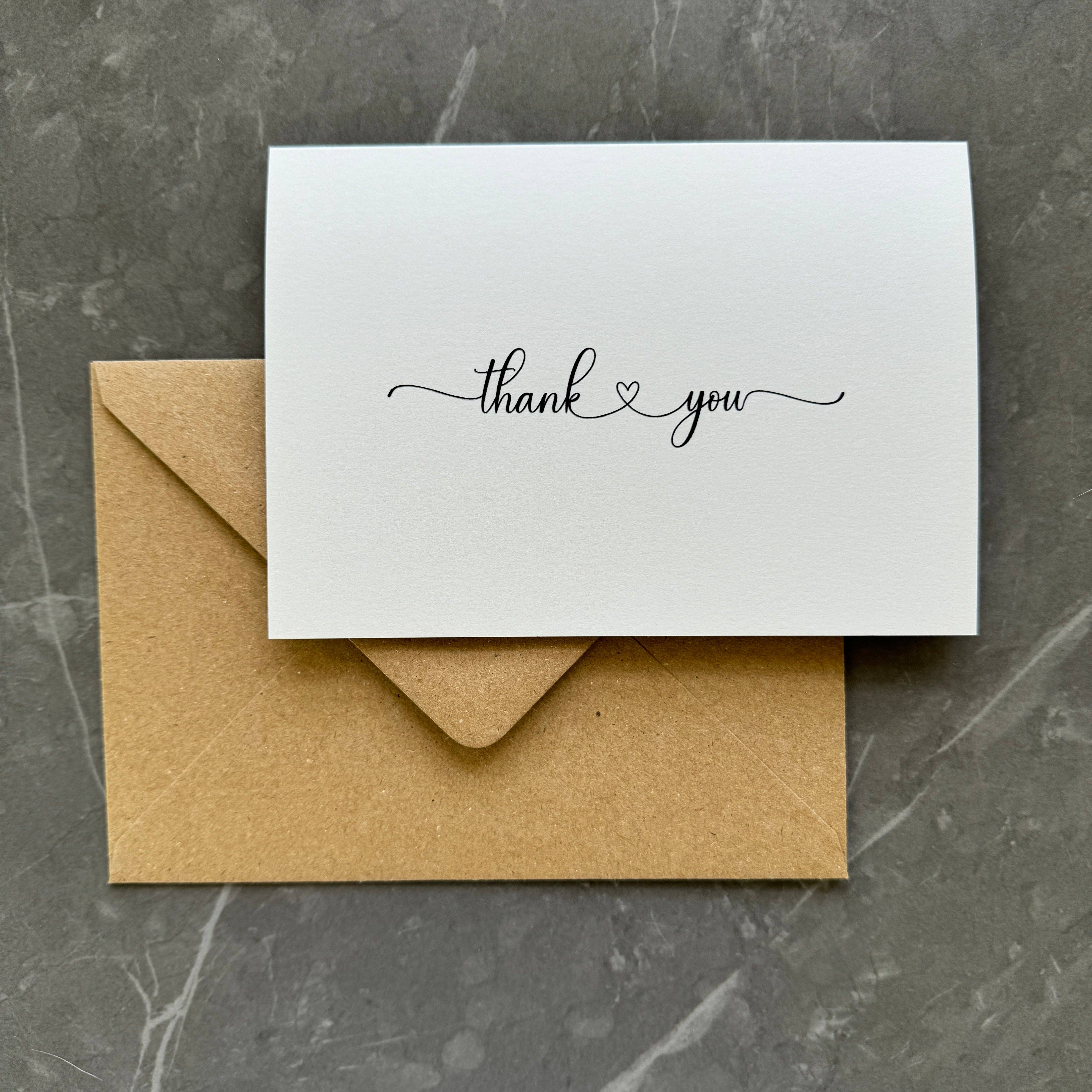 Tall Order - Venta al por mayor Conjunto de papelería y tarjetas - Conjunto de Tarjetas de Agradecimiento Minimalistas y Elegantes, Agradecimientos de Boda5