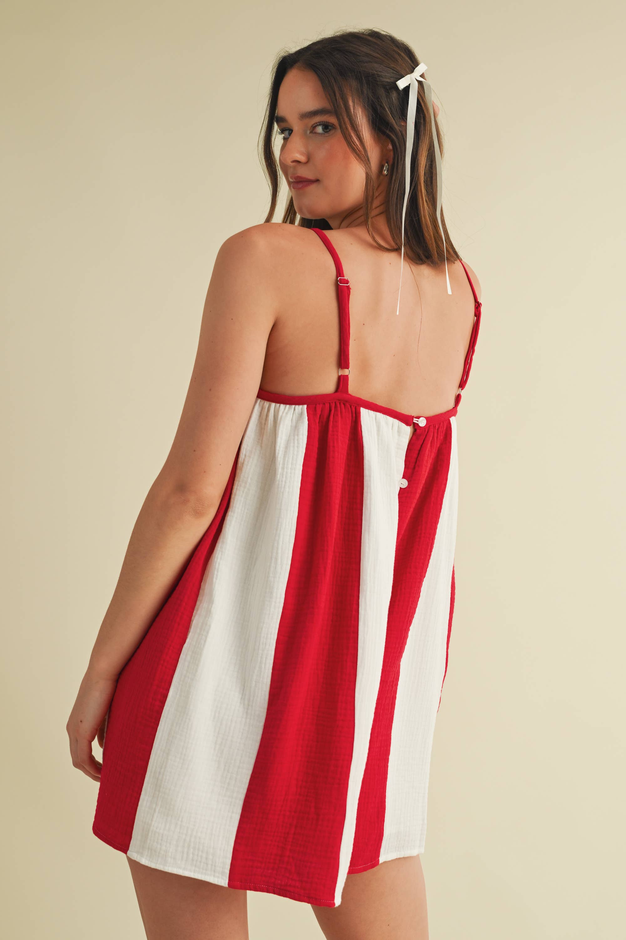 Cloud Ten - Wholesale Romper - Women's - CR18069 - STRIPED OVERSIZED GAME DAY SUMMER ROMPER10