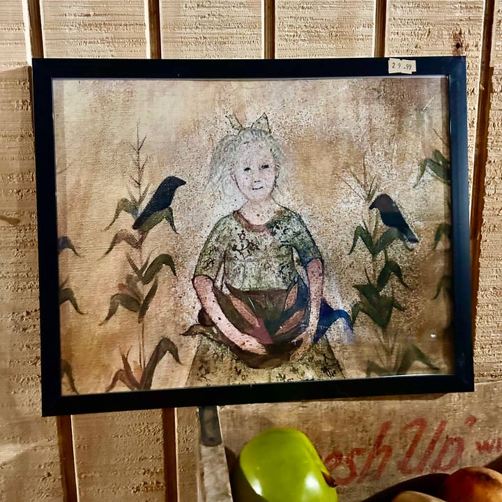 Corn Girl Wall Art for wholesale by The Cranberry Cornstalk Co.