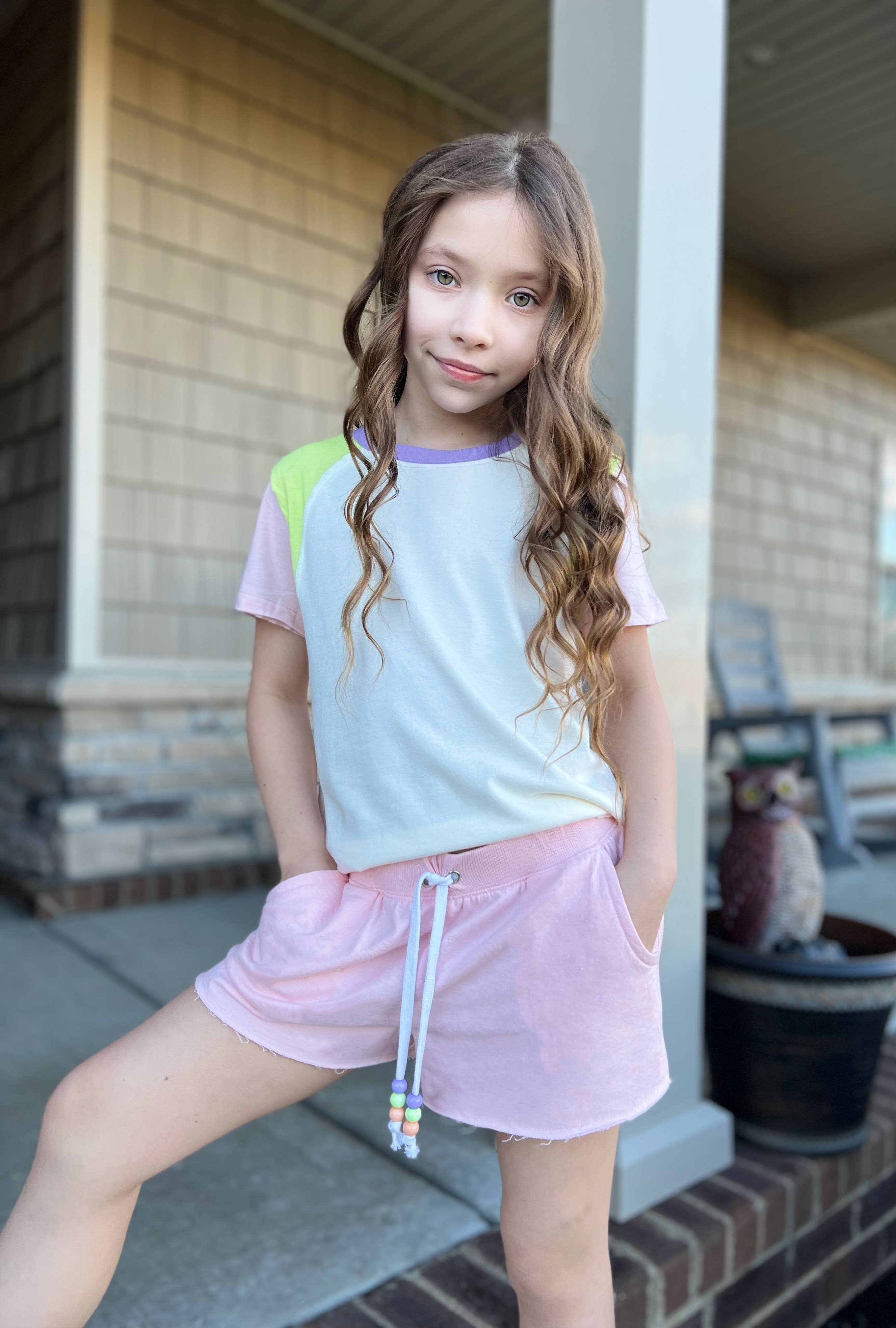 Paper Flower - Wholesale Shorts - Kids - Classic Raw Edge Short - TWEEN GIRLS4