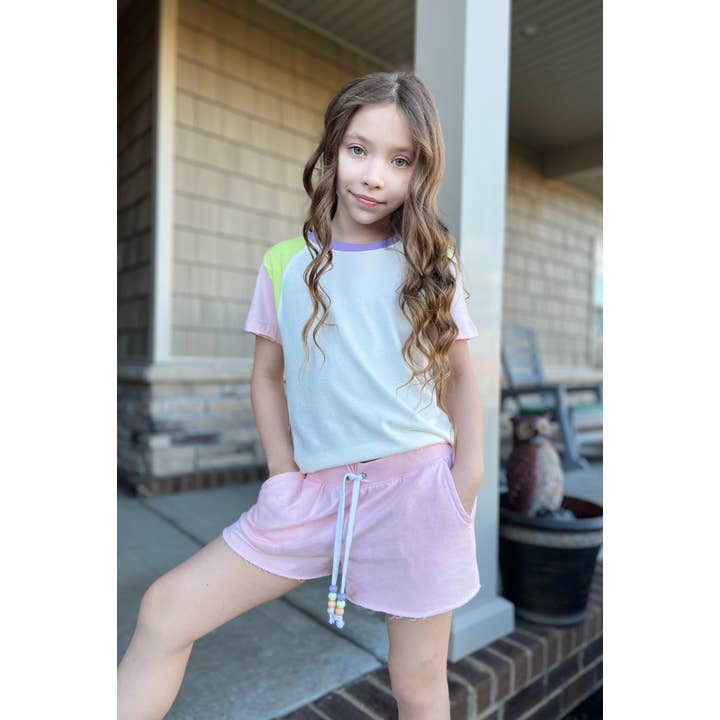 Paper Flower - Wholesale Shorts - Kids - Classic Raw Edge Short - TWEEN GIRLS4