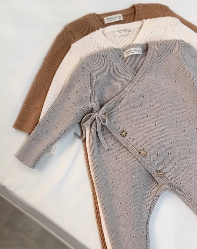 Nipperland - Vente Barboteuse – bébé - Barboteuse unisexe pour bébé – Une pièce en coton style kimono4