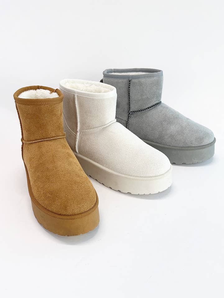 CCOCCI - Wholesale Booties - Women's - SOLID-9 PLATFORM FUR SHEARLING FUR LINED ANKLE BOOTS2
