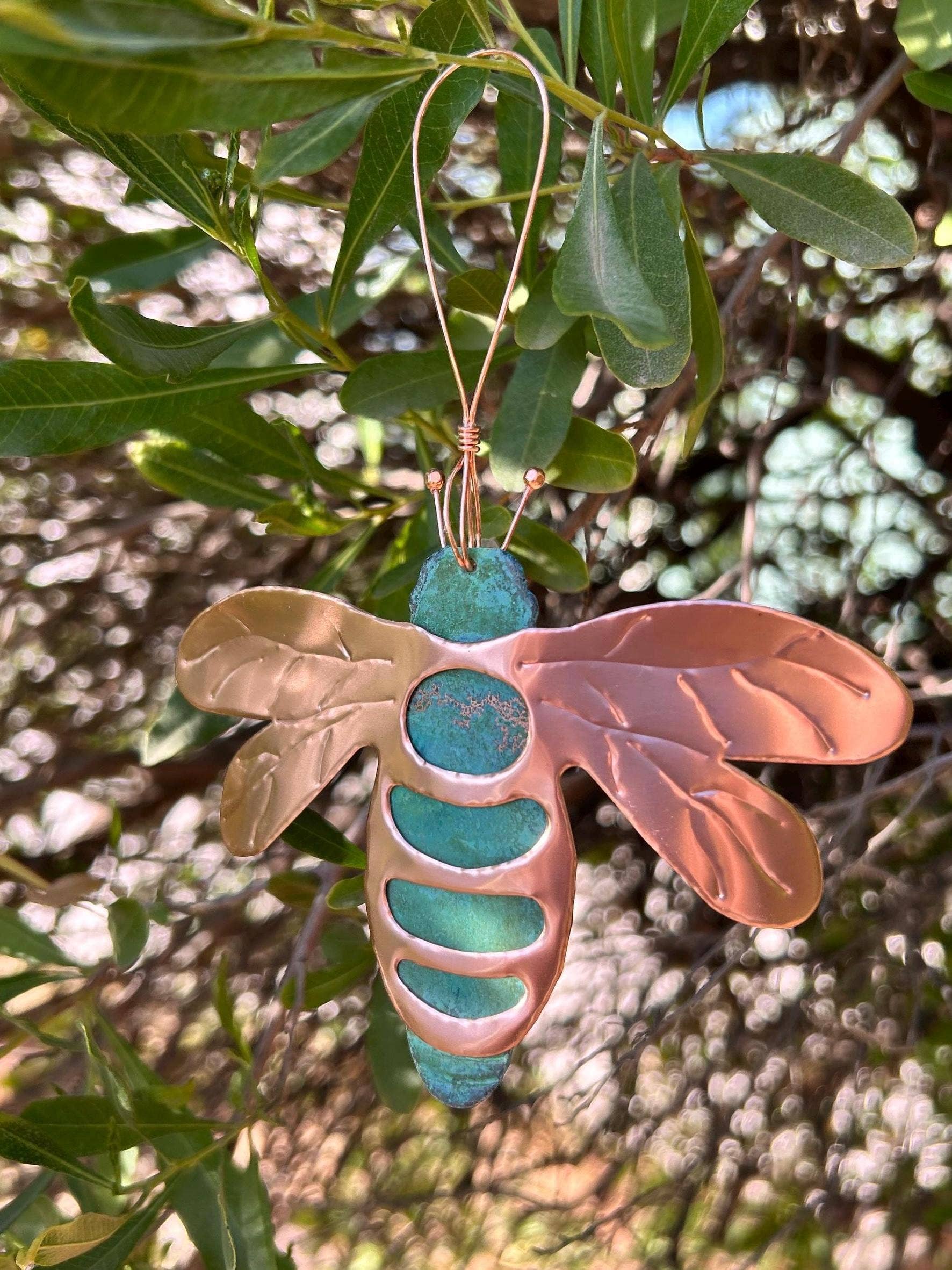 Dos Damas Designs - Wholesale Ornament - Bee Bumblebee Copper Christmas Ornament3