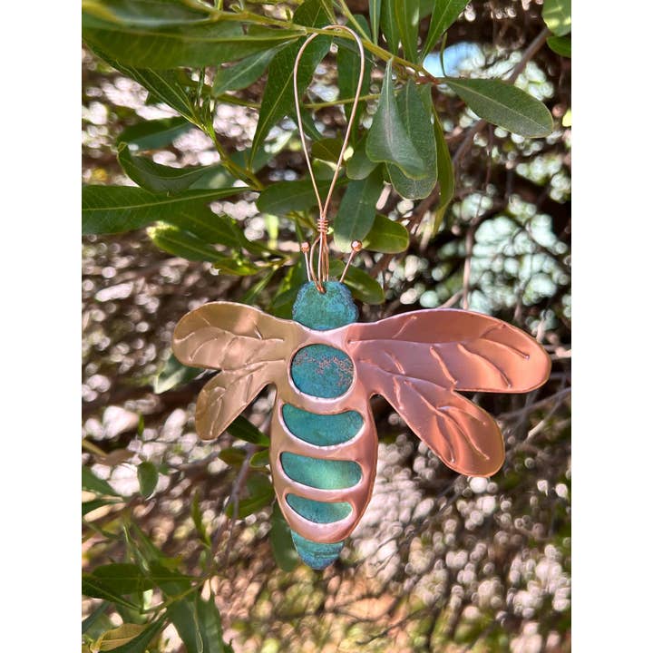 Dos Damas Designs - Wholesale Ornament - Bee Bumblebee Copper Christmas Ornament3