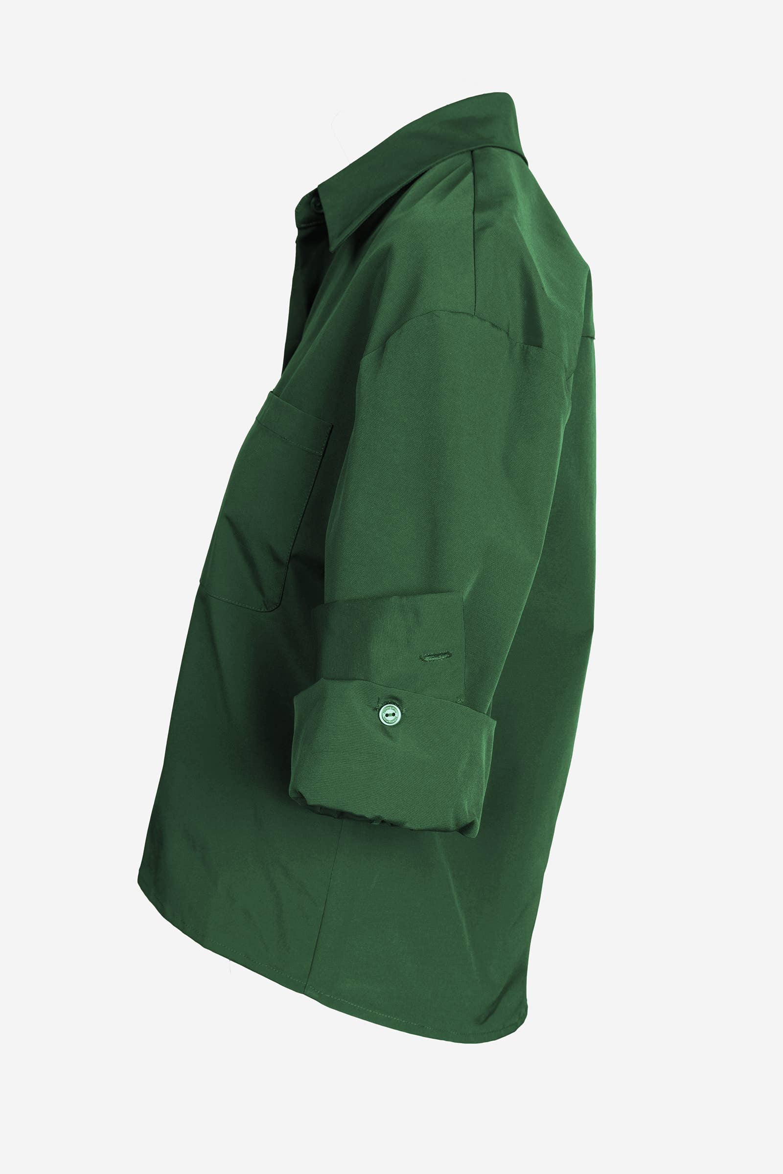 Naked Zebra – Großhandel Bluse – Damen – Bluse mit hochgekrempelten Ärmeln und Knopfleiste4