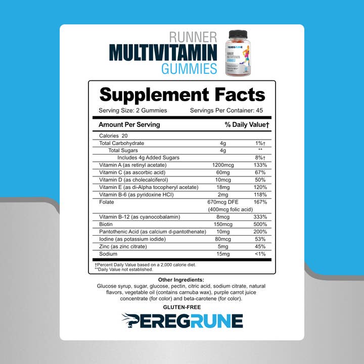 PEREGRUNE - Wholesale Oral Supplement/Vitamin - RUNNER MULTIVITAMIN - GUMMY1