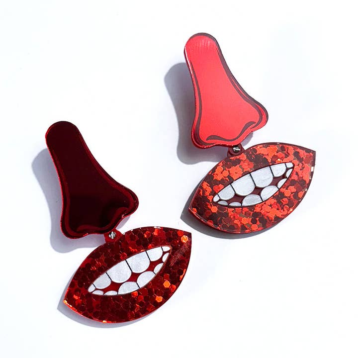 Audacious Studio - Wholesale Dangle Earrings - Dali Smile Earrings