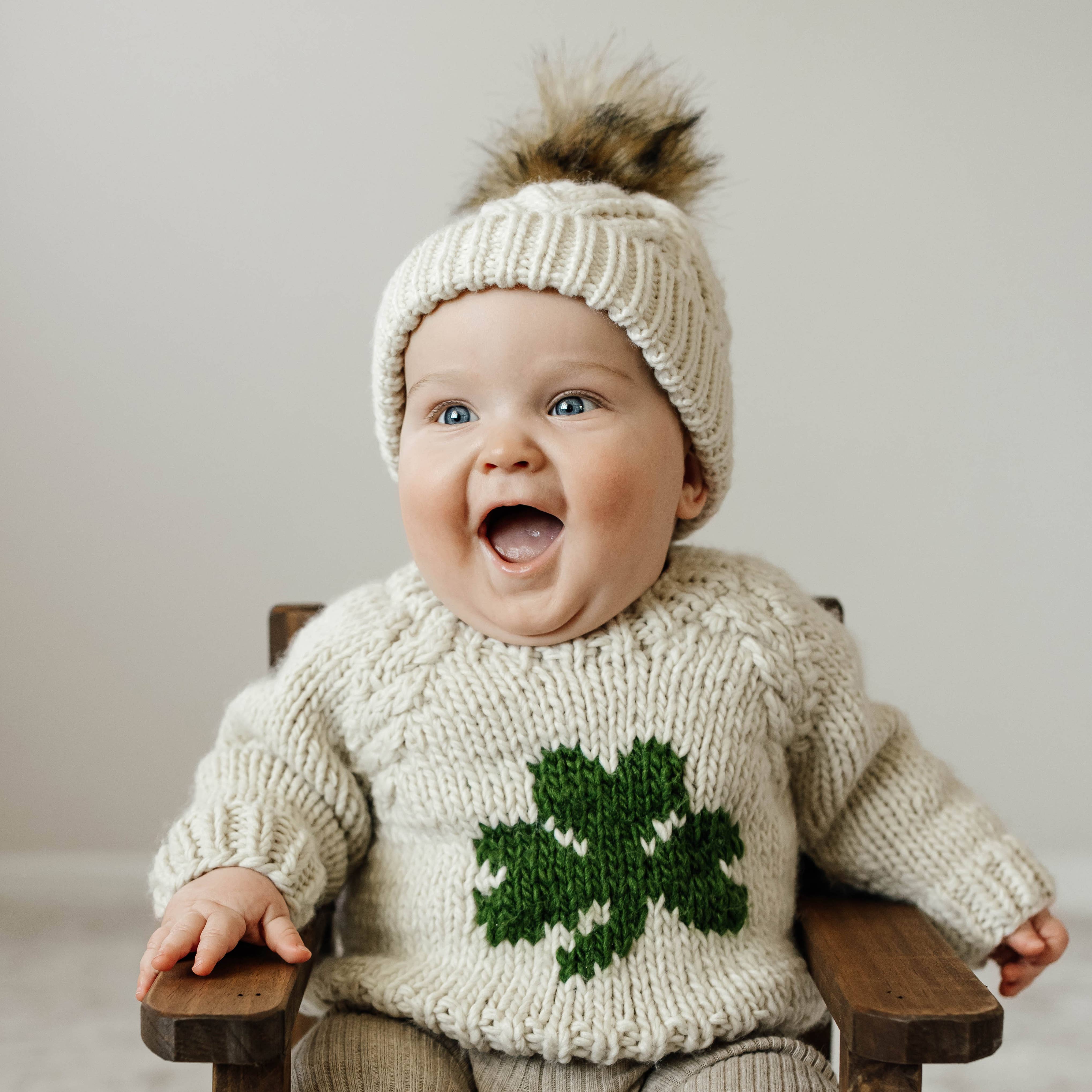 Huggalugs - Vente Pull en maille – bébé - Chandail à col rond Shamrock pour bébés et tout-petits4