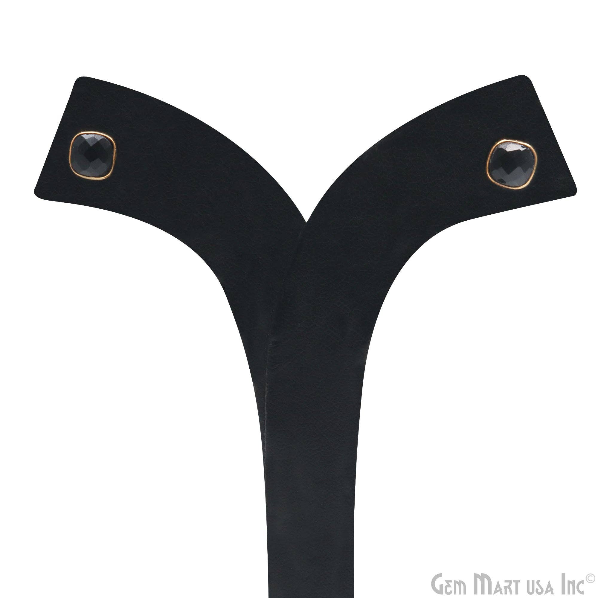 GemMartUSA – wholesale Solitärörhängen – Ädelsten Kudde Form 6mm Guldpläterade Små Studs Örhänge15