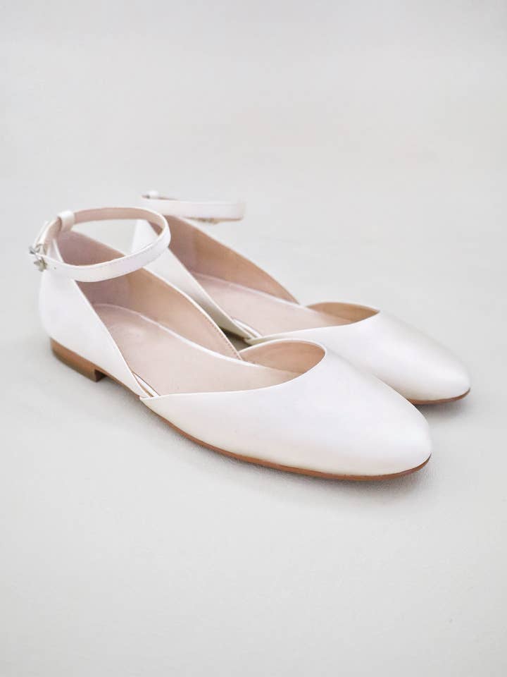 Kailee P. - Wholesale Flats – Women’s - Satin Round Toe Evening Flat with Ankle Strap22