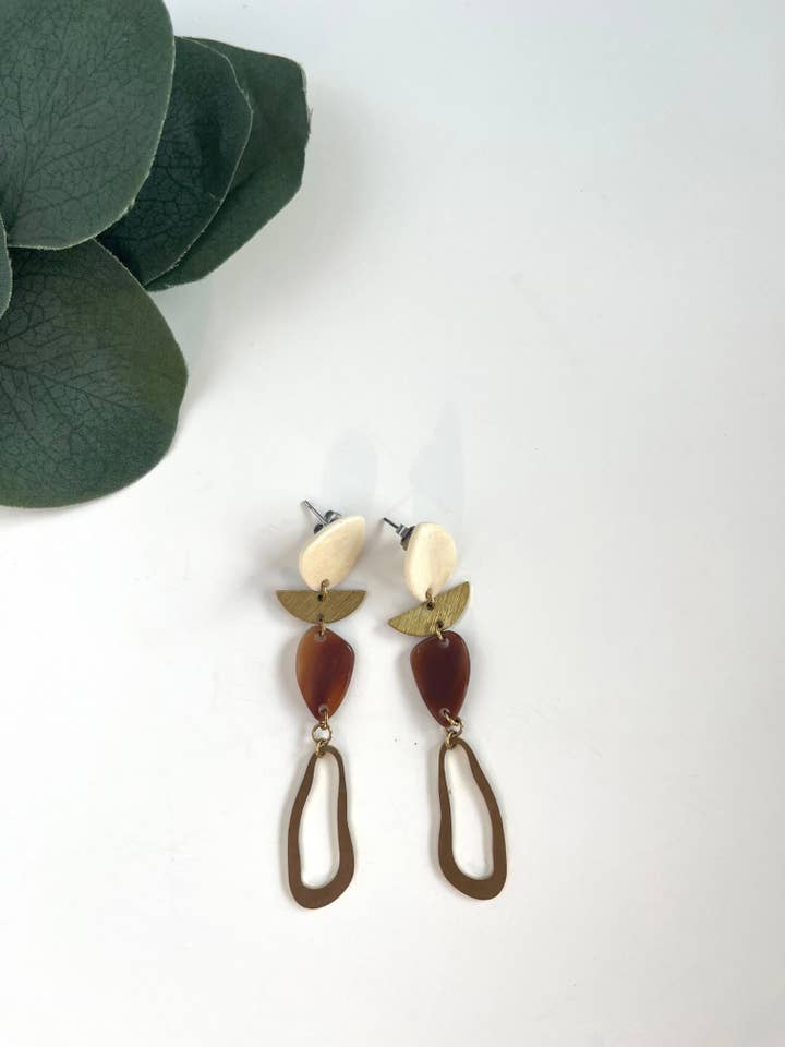 Katia Horn Earrings for wholesale by 2nd Story Goods + Haiti Design Co