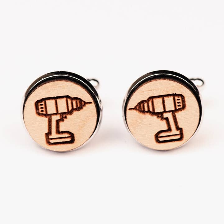 Elektrisk boremaskine Manchetknapper i kirsebærtræ - CT35104 for engroshandel hos Robin Valley