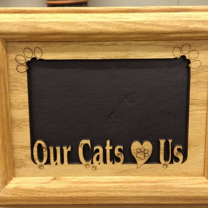 Our Cats Love Us Tabletop Picture Frame - Holds 4x6 Photo - for wholesale by Northland Frames and Gifts Inc