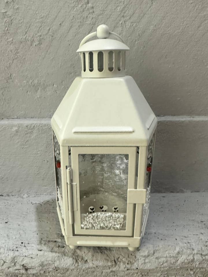 Lanterna invernale a forma di pecora per la vendita all'ingrosso da parte di Ally Glass Studio