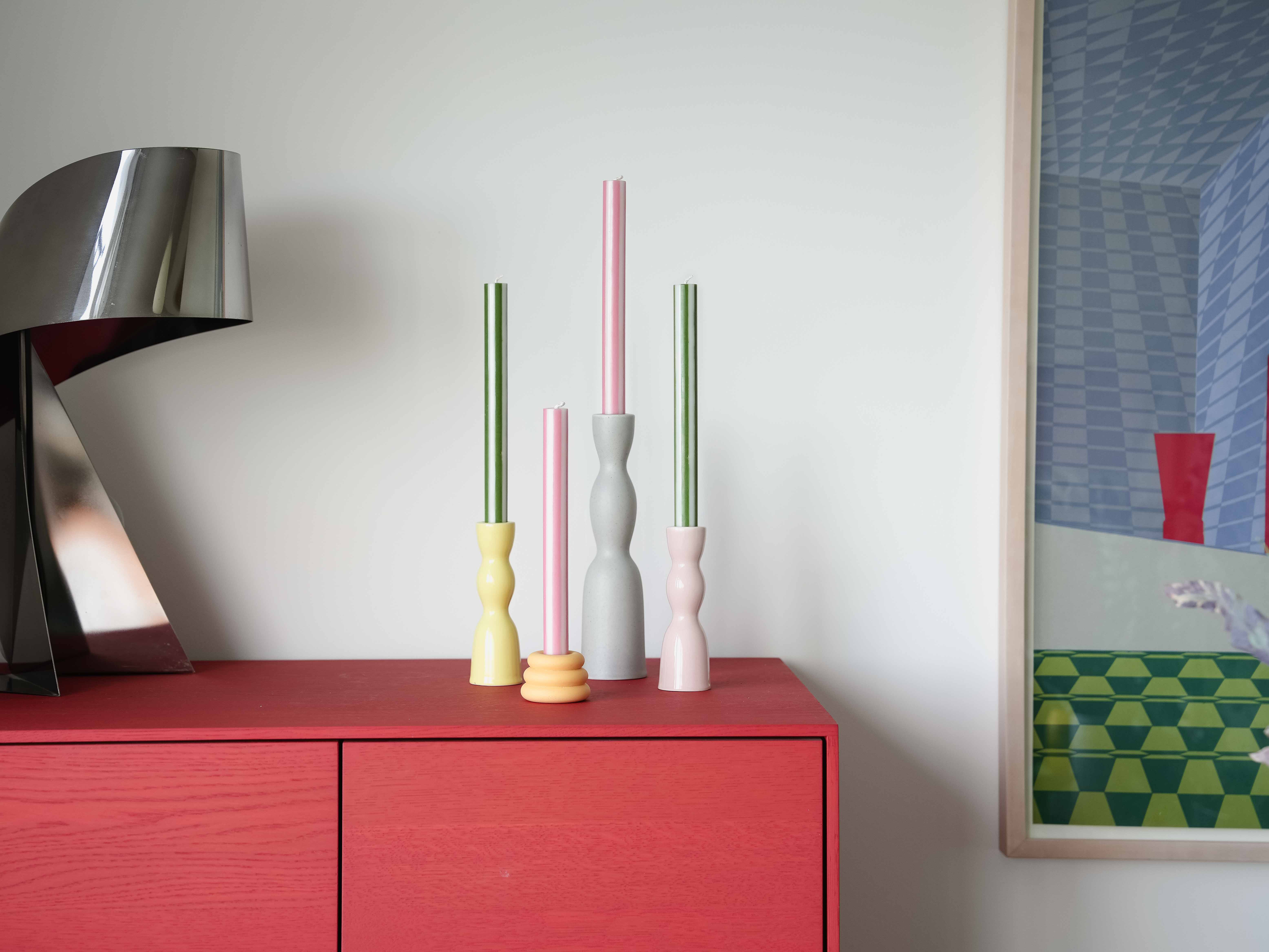 YOD&CO - Wholesale Tapered Candle/Candlestick - Stripe Dinner Candle (STOCK)30