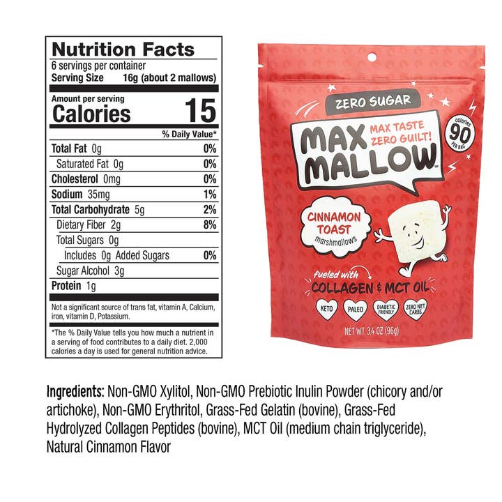 Max Sweets - Wholesale Marshmallow - Cinnamon Toast Max Mallow - Sugar Free Marshmallow
