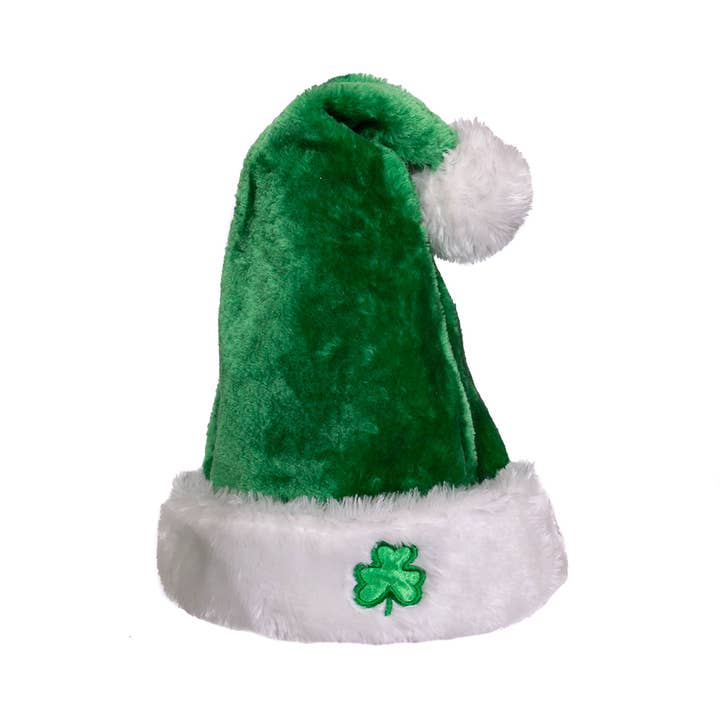 Kurt S. Adler, Inc. - Wholesale Christmas Decoration - 17"PLUSH GREEN IRISH SANTA HAT