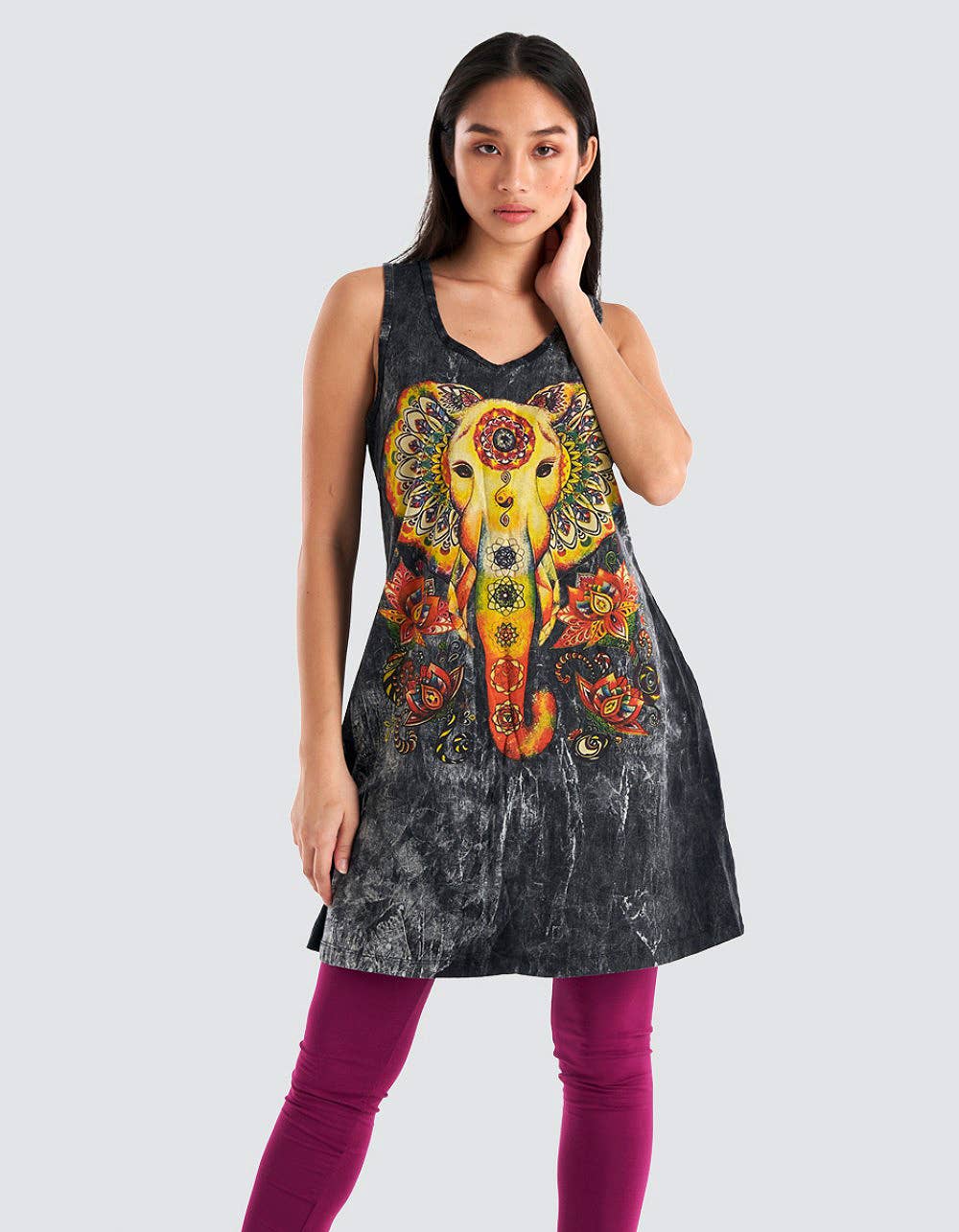 Assorted Colors Stonewash tank top (TH-1502PK) for wholesale on Faire0