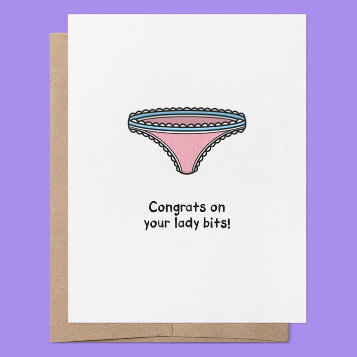 That Queer Card Co - Vendita all'ingrosso Biglietti di auguri generici - Auguri per le tue nuove parti femminili | Biglietto di affermazione per persone transgender2