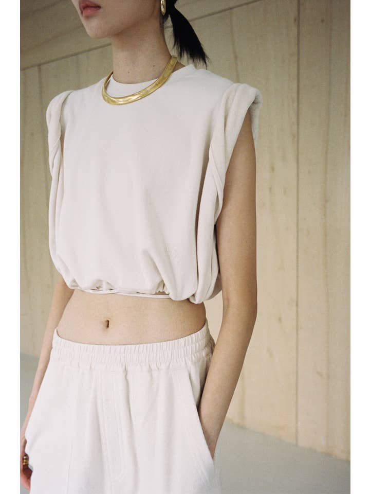 Maison des Rêves New York - Wholesale Knit Top - Women's - Terry Backed Jersey Rolled Sleeve Top1