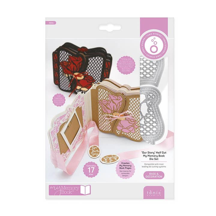 Tonic Studios - Coffret de matrices à moitié découpé My Memory Book - Notre histoire - 3320e pour la vente par Tonic Studios