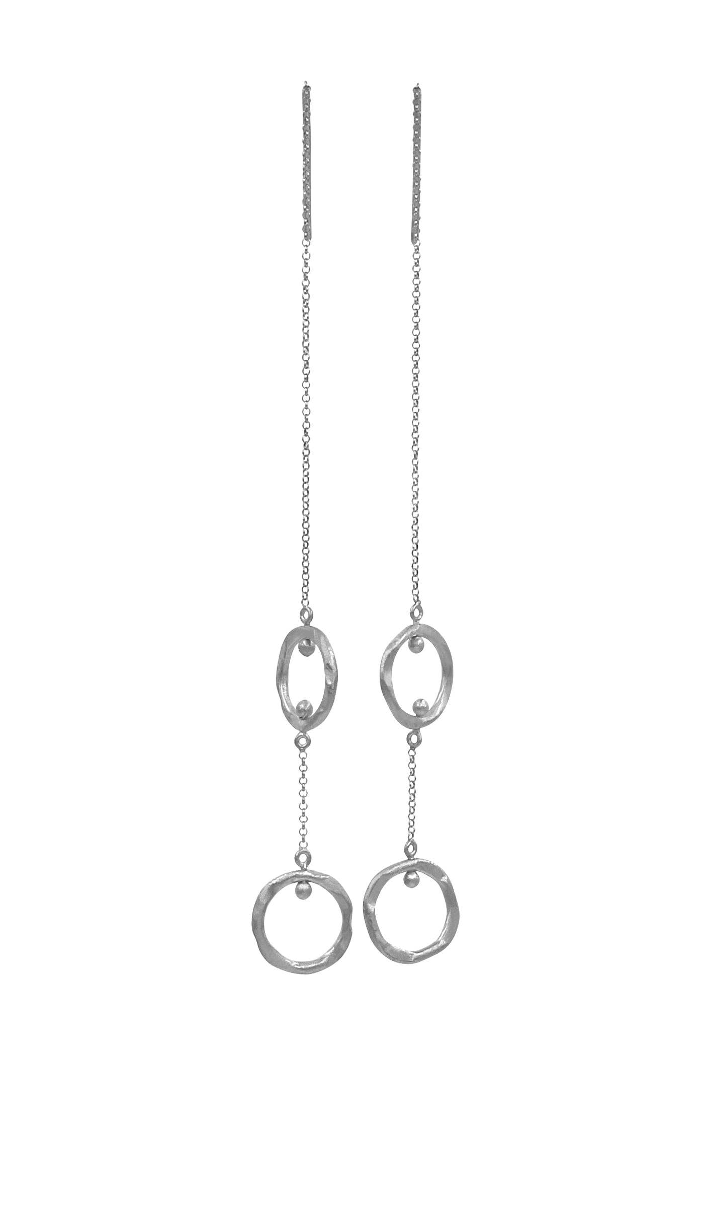 Mitos - Vente Boucles d'oreilles pendantes - Boucles d'oreilles cercle solaire double1