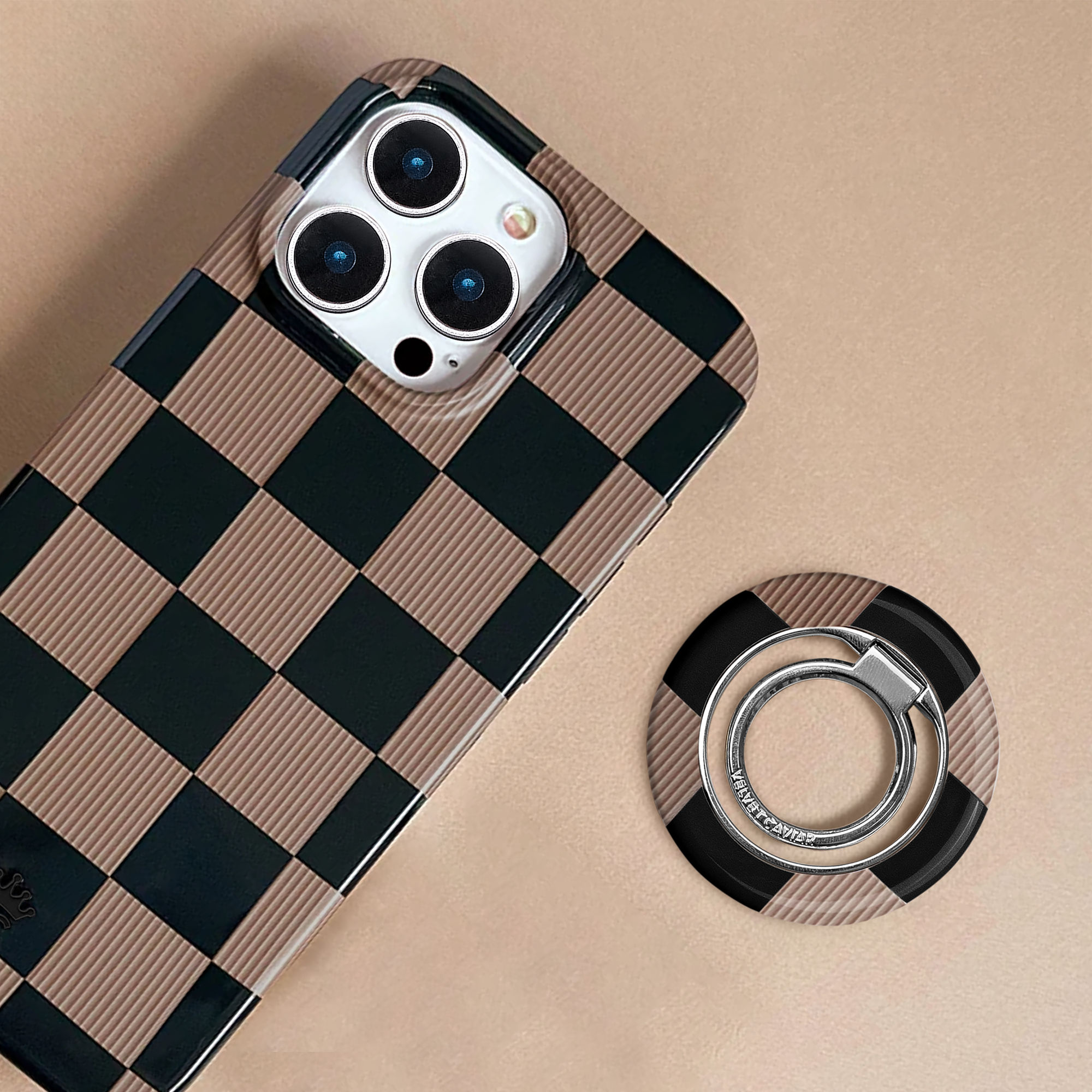 VELVET CAVIAR - Wholesale Phone Grip - Magnetic Phone Ring & Stand - Mocha Vibe Checker5
