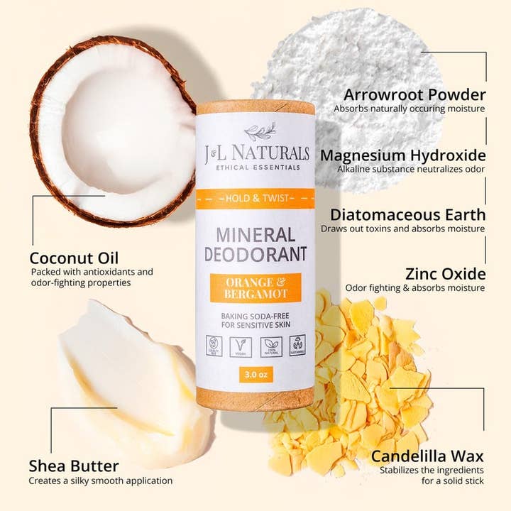 J&L Naturals - Wholesale Deodorant – Unisex - Natural Deodorant for Sensitive Skin - Baking-Soda Free14