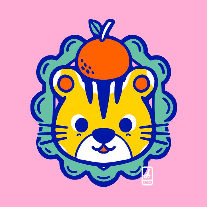 Serie Zodiac: Tiger Sticker para venta al por mayor de JovietajaneCreative.Studio