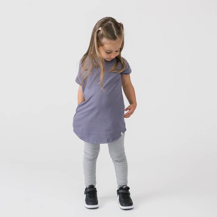 Premium GOTS-Certified Organic Cloud Rolled Sleeve Dress for wholesale by mini mioche collective inc.