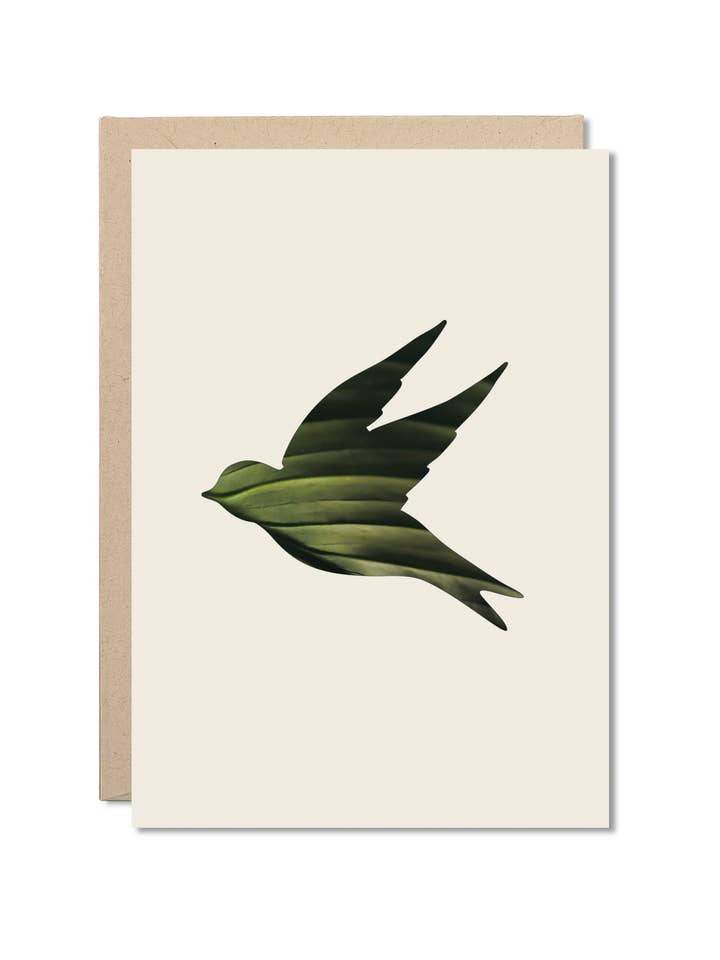 Alledaagse kaart | Foliage Songbird wenskaart | Natuurkaart voor wholesale door Ocean Sky Lab