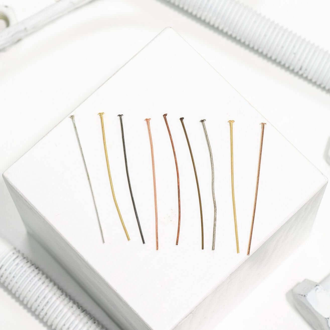 Continental Beads – wholesale Craft supplies – 2 Inch Head Pin - 20 Gauge Wire available in Multiple Colors sold Individually - H/P29