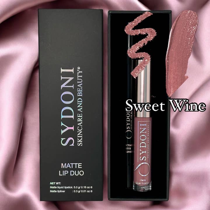 Sydoni Skincare and Beauty, Inc. - Wholesale Lipstick Set - NEW! SWEET WINE MATTE LIP DUO