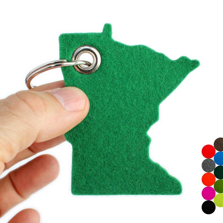 Minnesota Felt Key Fob - USA-made from 100% Merino Wool for wholesale by Feltiva