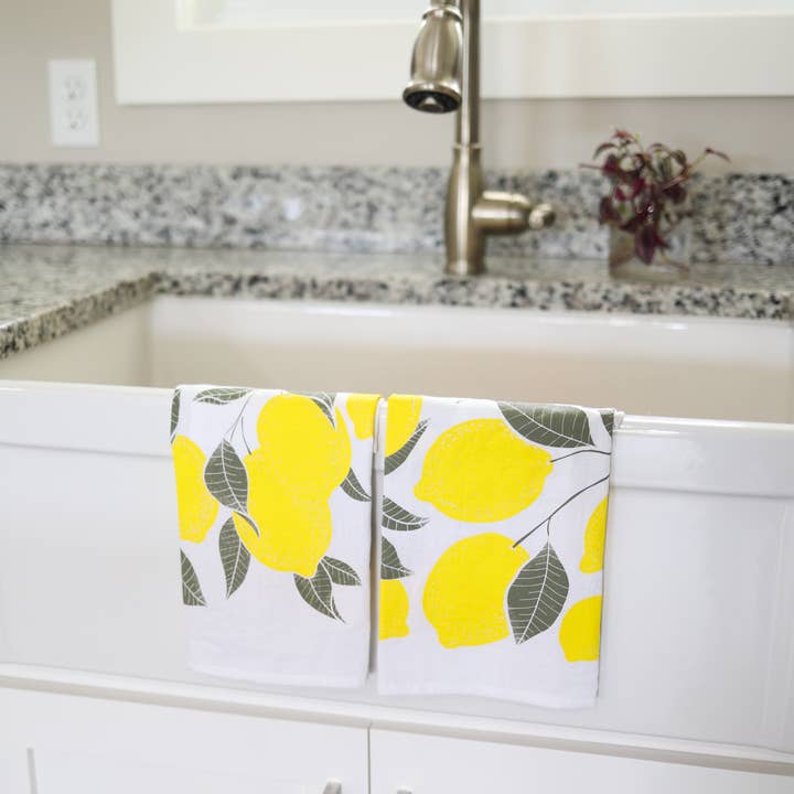 Highland Ridge | Handmade Home Decor - Wholesale Tea Towel - Lemon Tea Towel