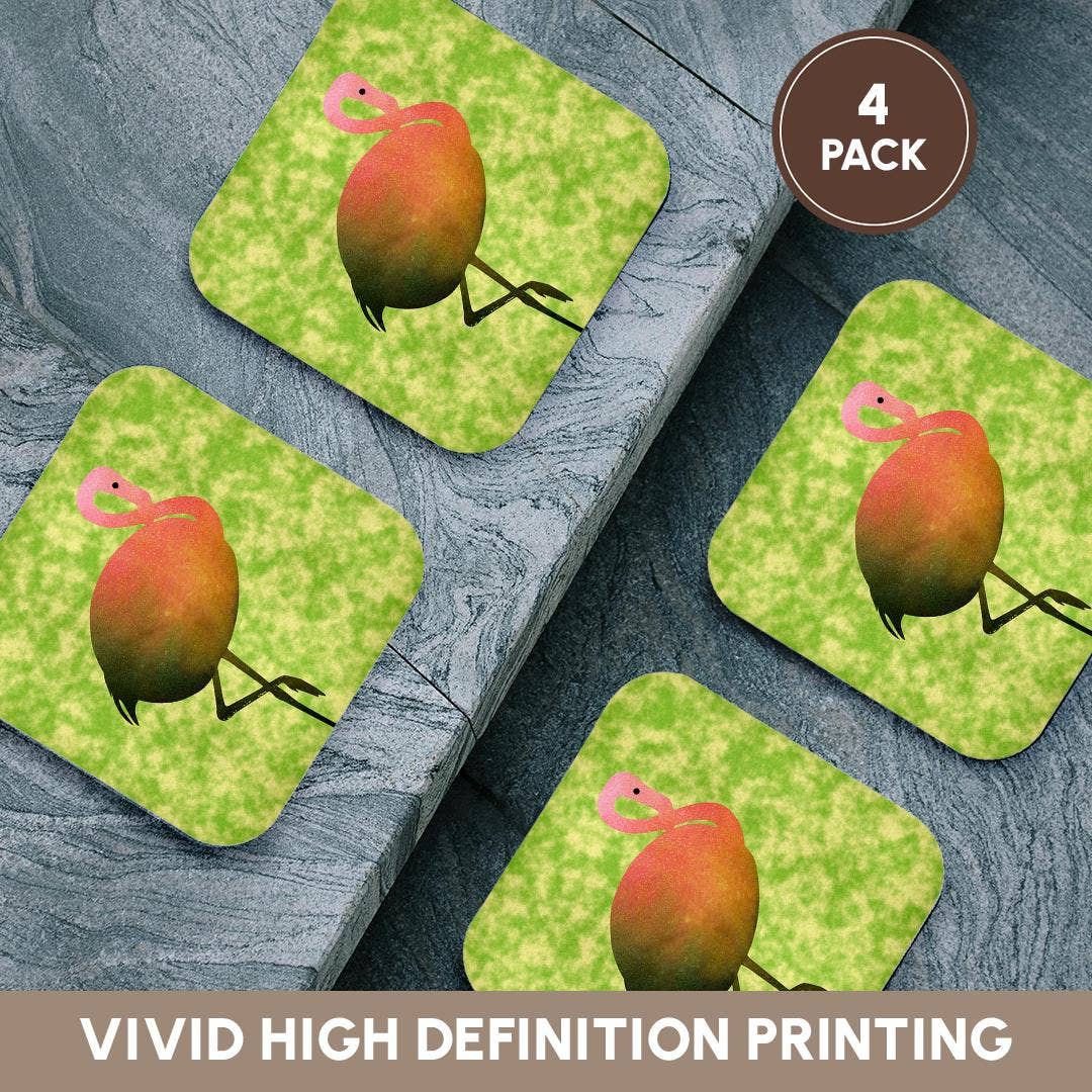 3dRose - Vendita all'ingrosso Sottobicchiere - 3dRose, FLAMANGO - Design Divertente di Fenicottero, Sottobicchiere12